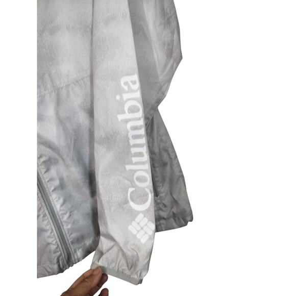 3778) Columbia Women Lightweight Tie die Full Zip Hooded Windbreaker Medium - Picture 3 of 7